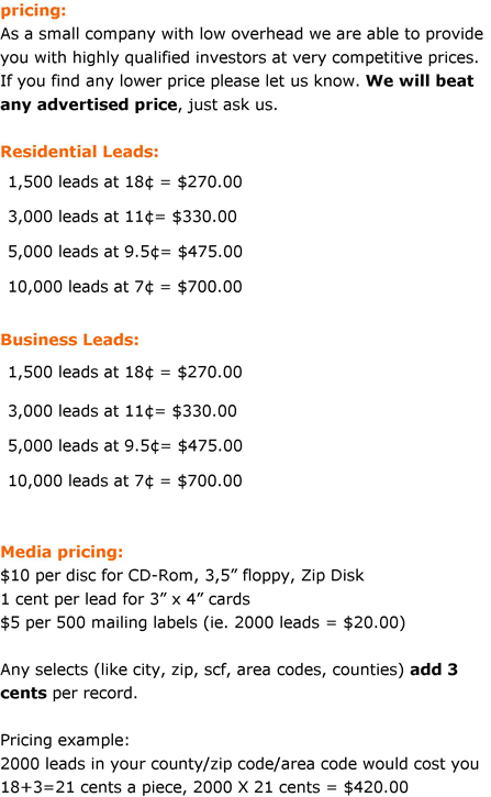 Stock Broker leads